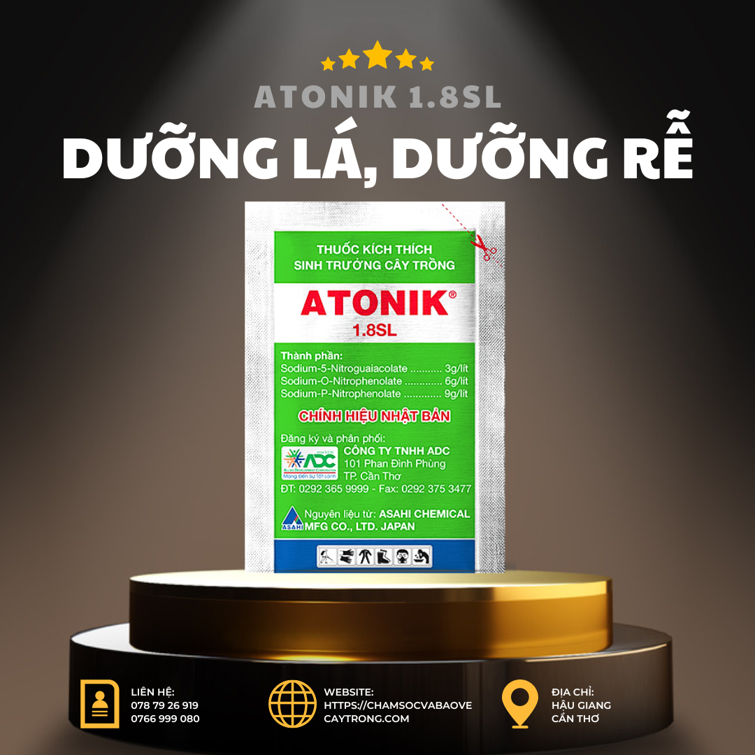 ATONIK 1.8SL, Điều Hòa Sinh Trưởng Cây Trồng, Dưỡng Lá Rễ Phong Lan, Dưỡng Lá Hoa Kiểng, Phân Bón Lá Hoa Kiểng