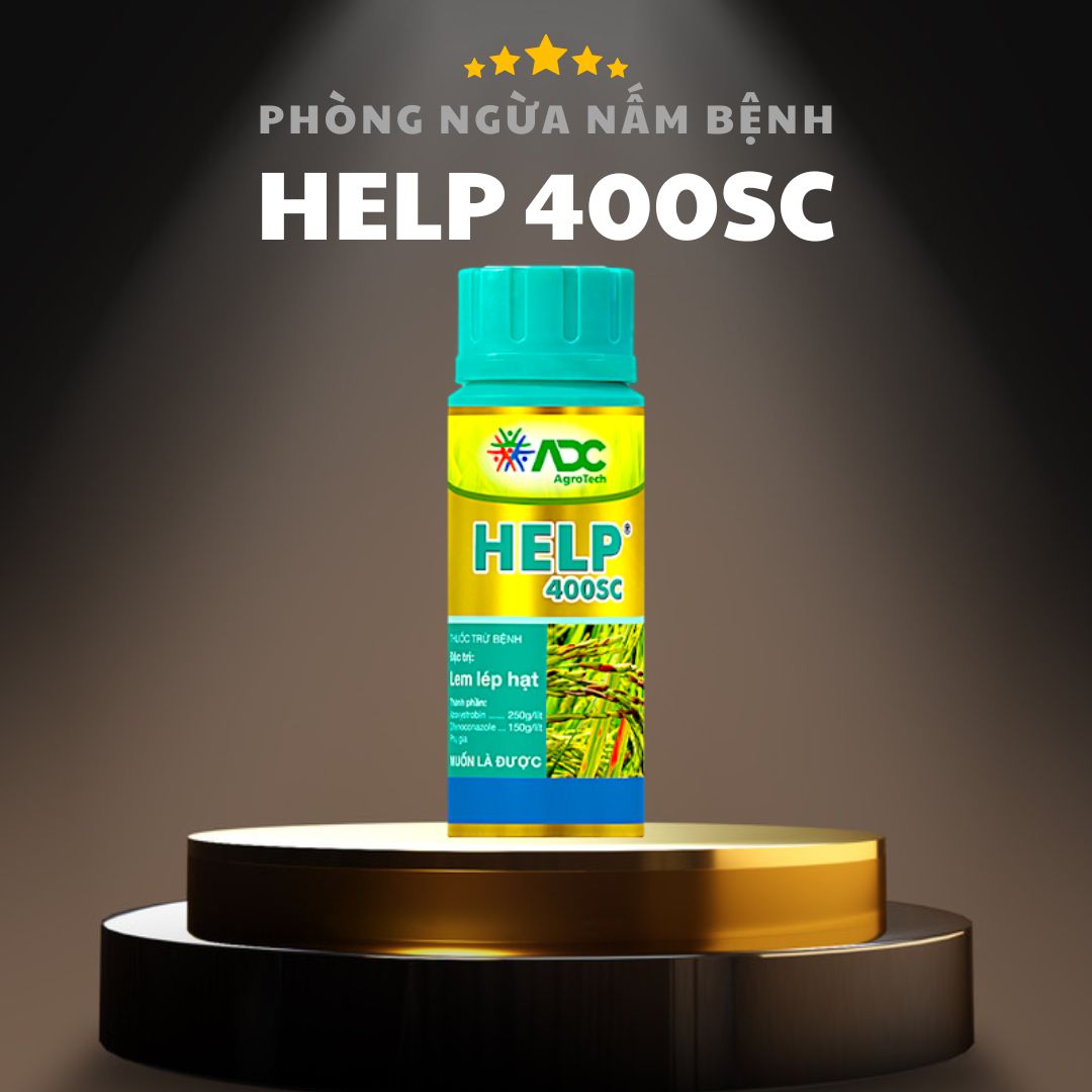 HELP 400SC Đặc Trị Nấm Bệnh, Đạo Ôn Lá, Cháy Bìa Lá, Lem Lép Hạt Lúa