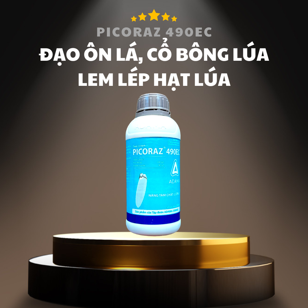 PICORAZ 490EC Phòng Ngừa Đạo Ôn Lá Lúa, Đạo Ôn Cổ Bông Lúa, Lem Lép Hạt Lúa, Chai 240ml Phun 10 Bình 25 Lít