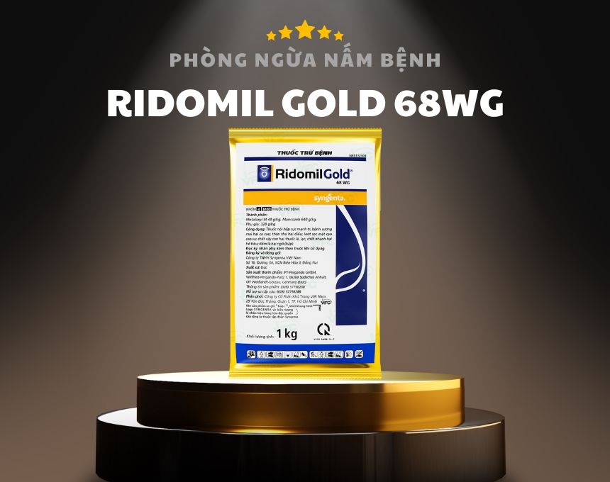 RIDOMIL GOLD 68WG, Vàng Lá Thối Rễ, Nứt Thân Xì Mủ, Cháy Lá, Đốm Lá Cây Trồng