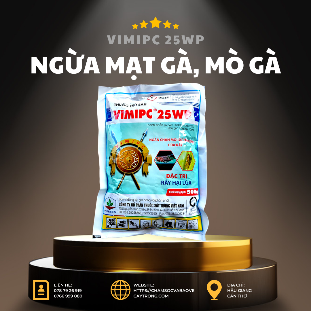 VIMIPC 25WP PHÒNG NGỪA MẠT GÀ, RỆP GÀ, MÒ GÀ