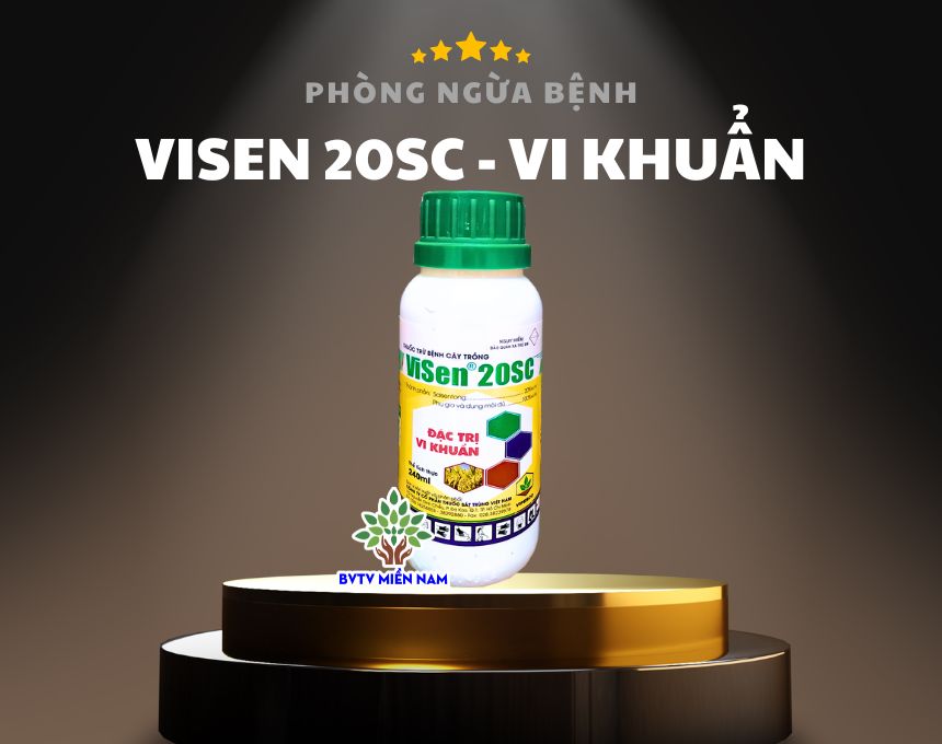 Visen 20SC - Đặc Trị Cháy Bìa Lá Lúa, Thối Rễ, Héo Xanh Héo Rũ, Thuốc Đặc Trị Vi Khuẩn Cây Trồng