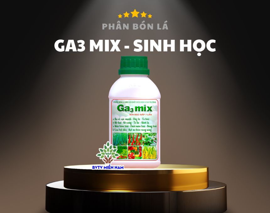 GA3 MIX: Phân Bón Lá NPK Sinh Học với Chất Điều Hòa Sinh Trưởng